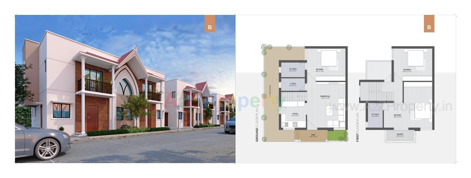 Layout of real estate project Chitrakut Bungalows located at Banaskantha, Banaskantha, Gujarat