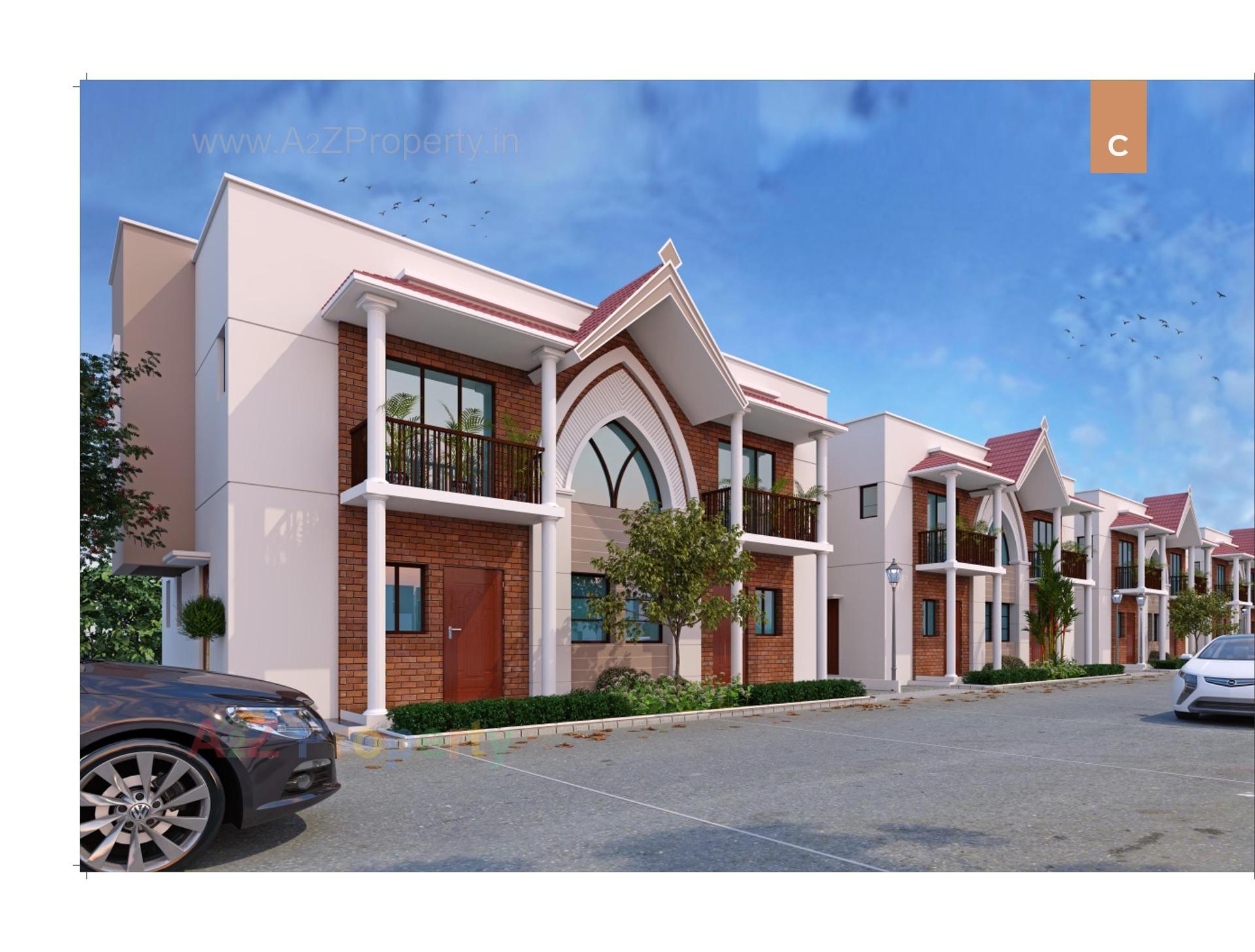 3D Elevation of real estate project Chitrakut Bungalows located at Banaskantha, Banaskantha, Gujarat