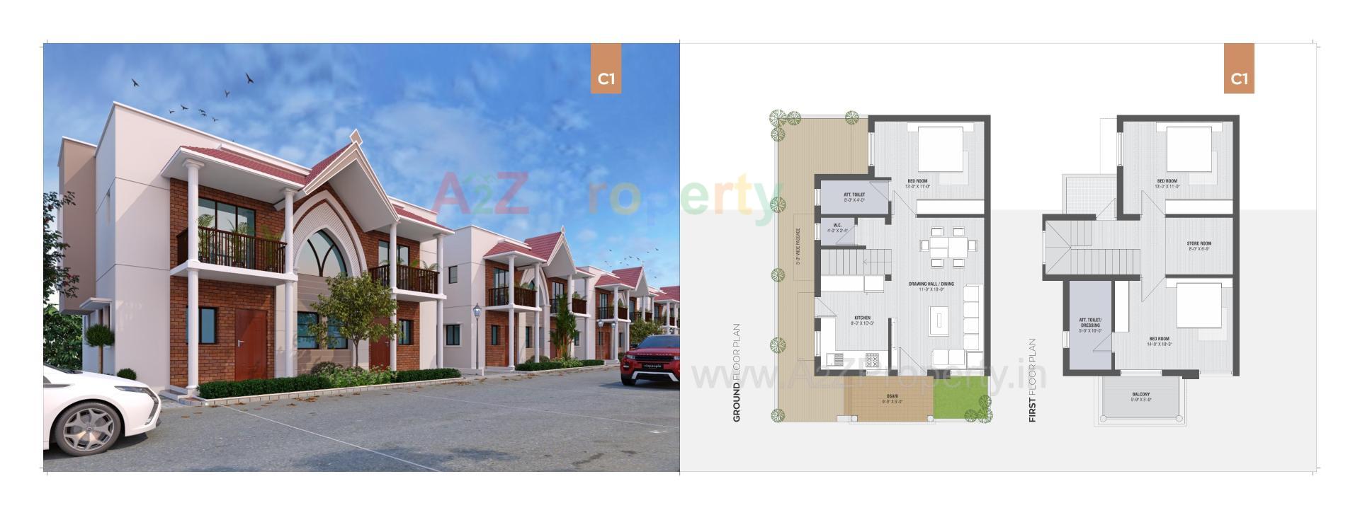 Layout of real estate project Chitrakut Bungalows located at Banaskantha, Banaskantha, Gujarat