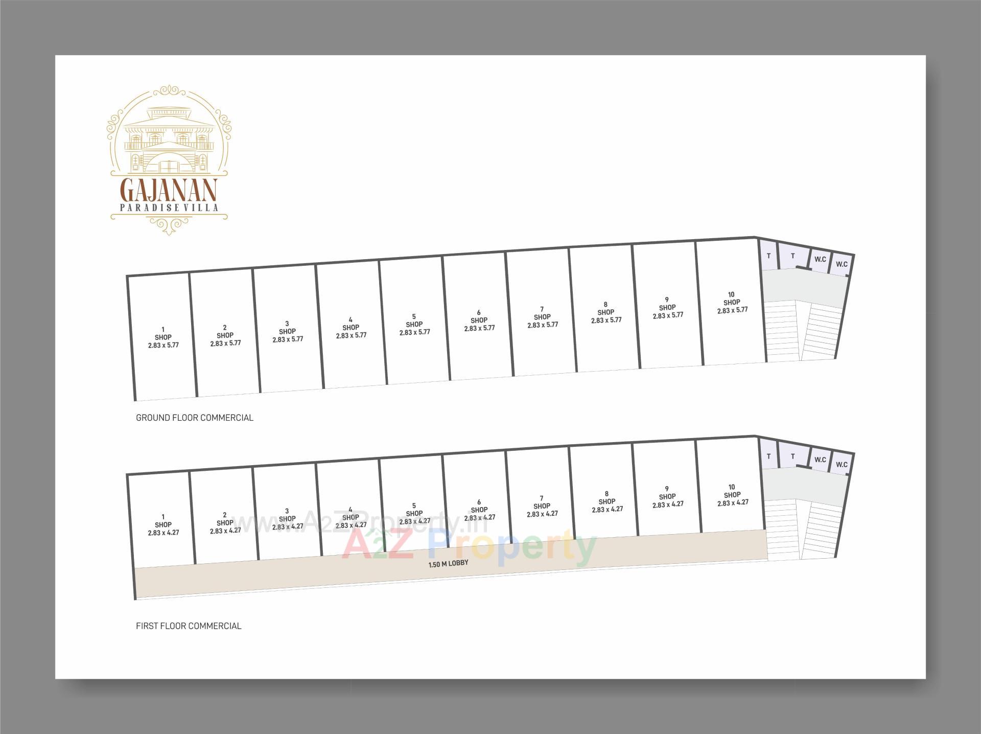 Layout of real estate project Gajanan Paradise Villa located at Palanpur, Banaskantha, Gujarat