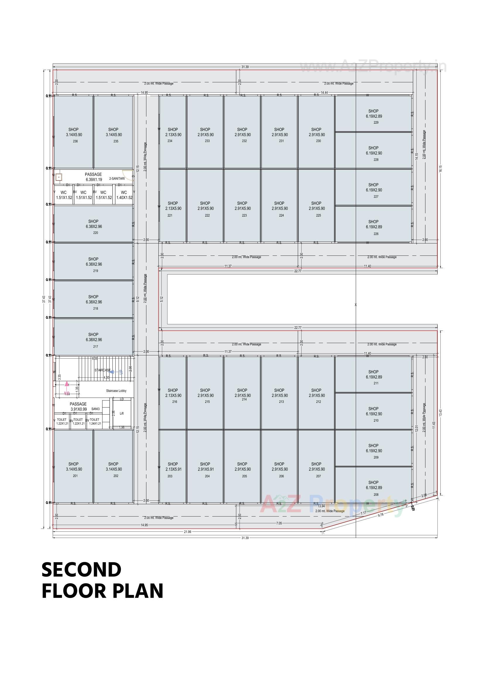 Layout of real estate project Gokuldham Arcade located at Palanpur, Banaskantha, Gujarat