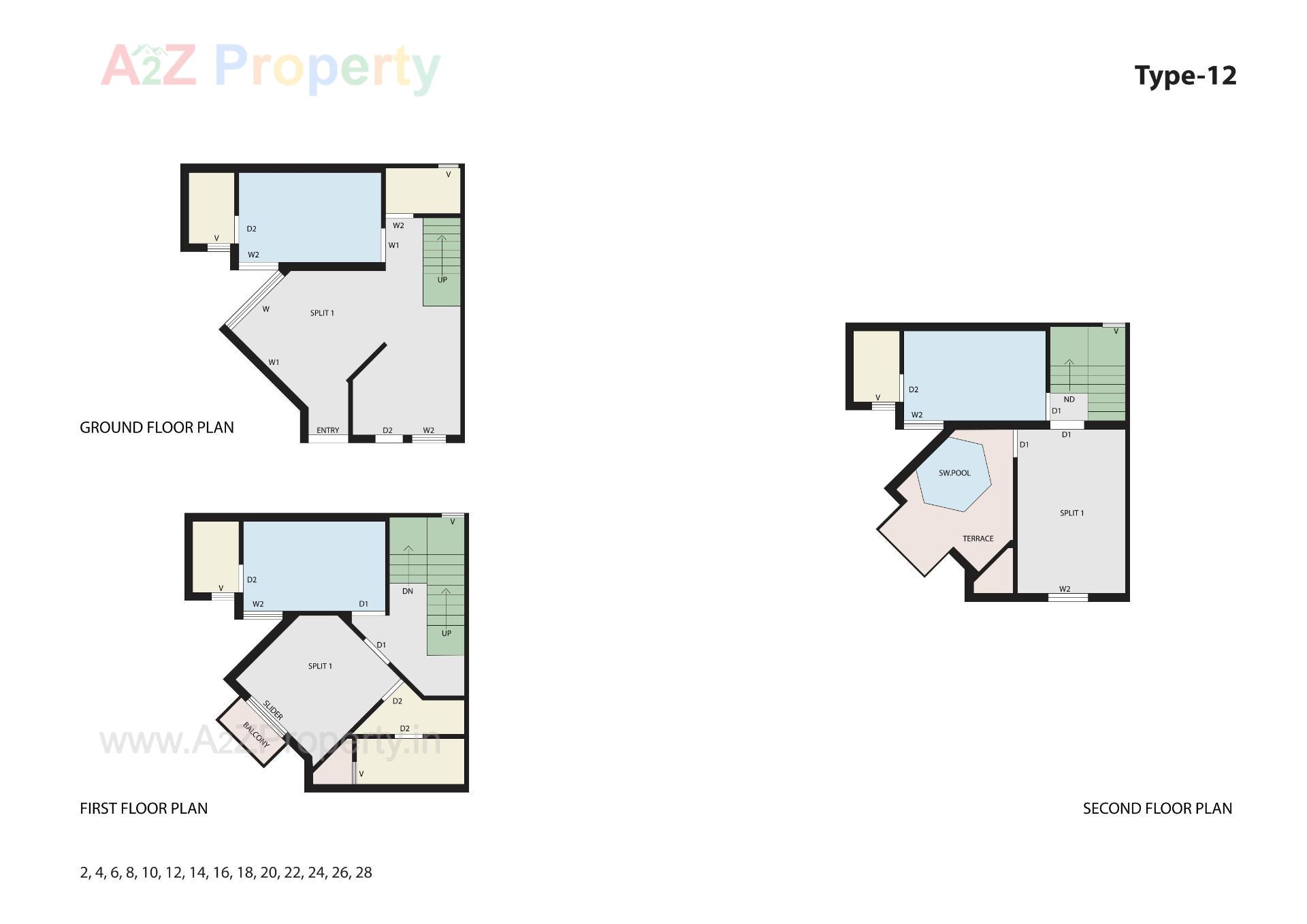 Layout of real estate project Gokuldham Gardenia located at Palanpur, Banaskantha, Gujarat