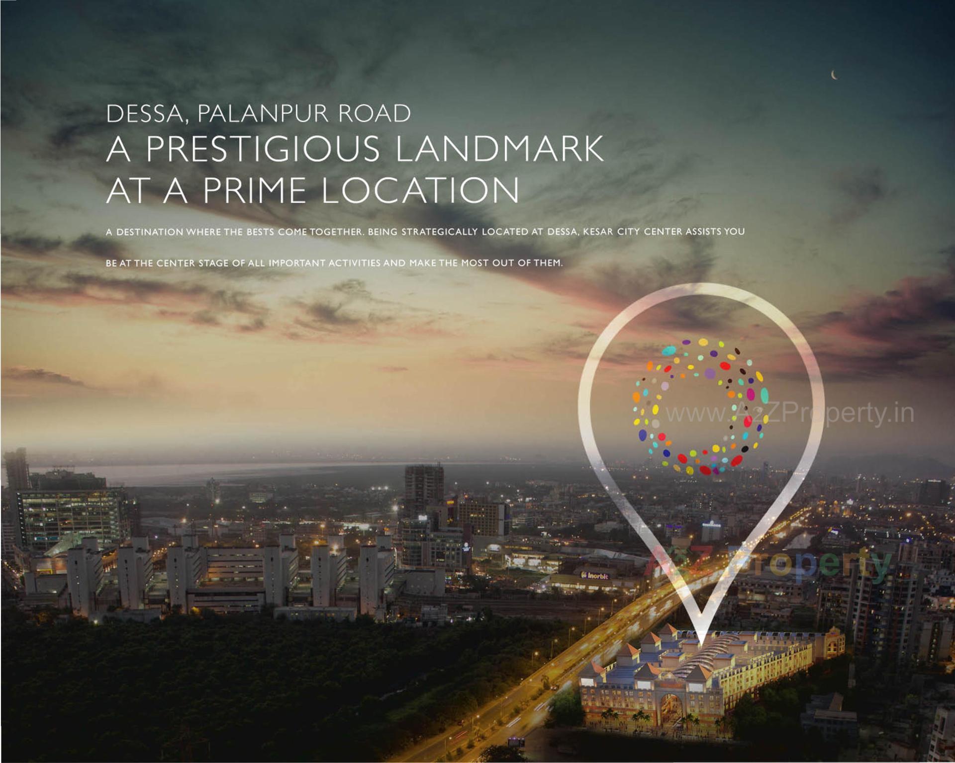 3D Elevation of real estate project Kesar City Centre located at Rajpur, Banaskantha, Gujarat