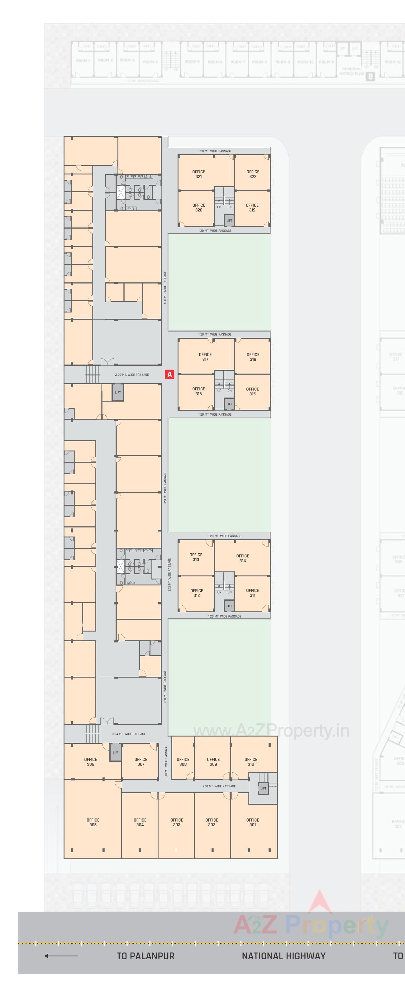Layout of real estate project Kesar City Centre located at Rajpur, Banaskantha, Gujarat