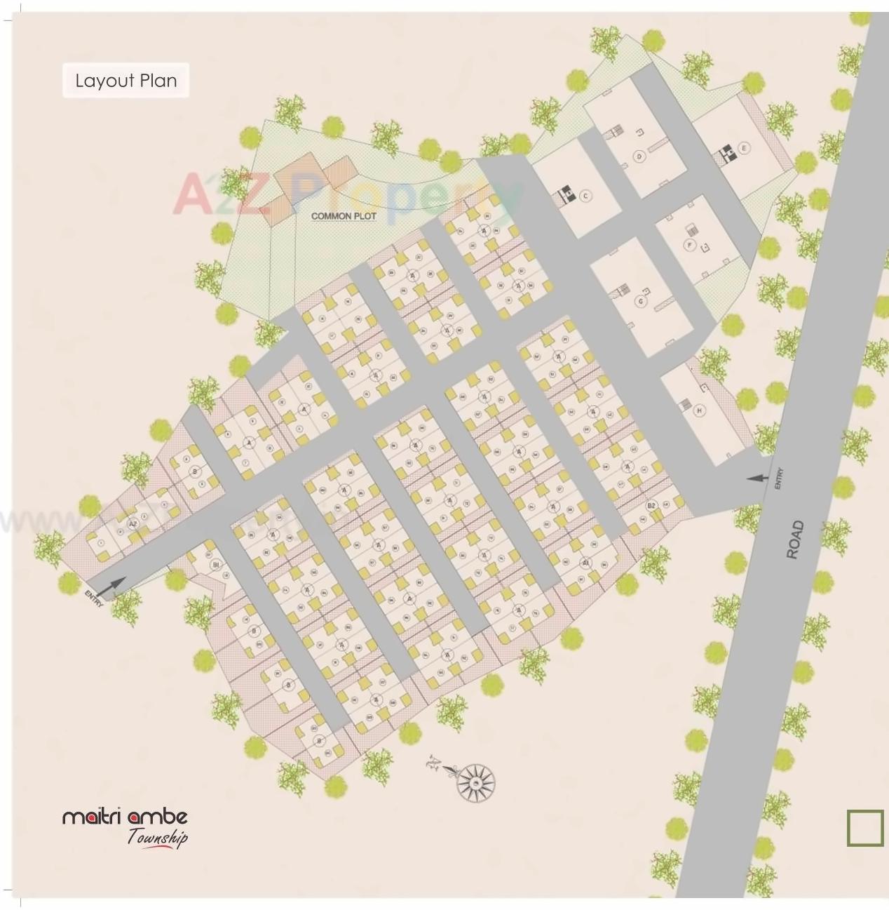 Layout of real estate project Maitri Ambe Township located at Ambaji, Banaskantha, Gujarat