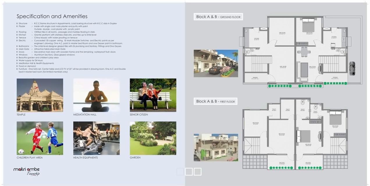 Layout of real estate project Maitri Ambe Township located at Ambaji, Banaskantha, Gujarat