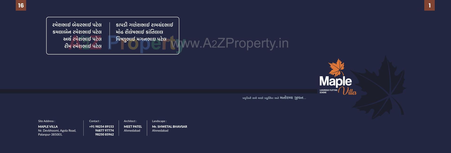  of real estate project Maple Villa located at Palanpur, Banaskantha, Gujarat