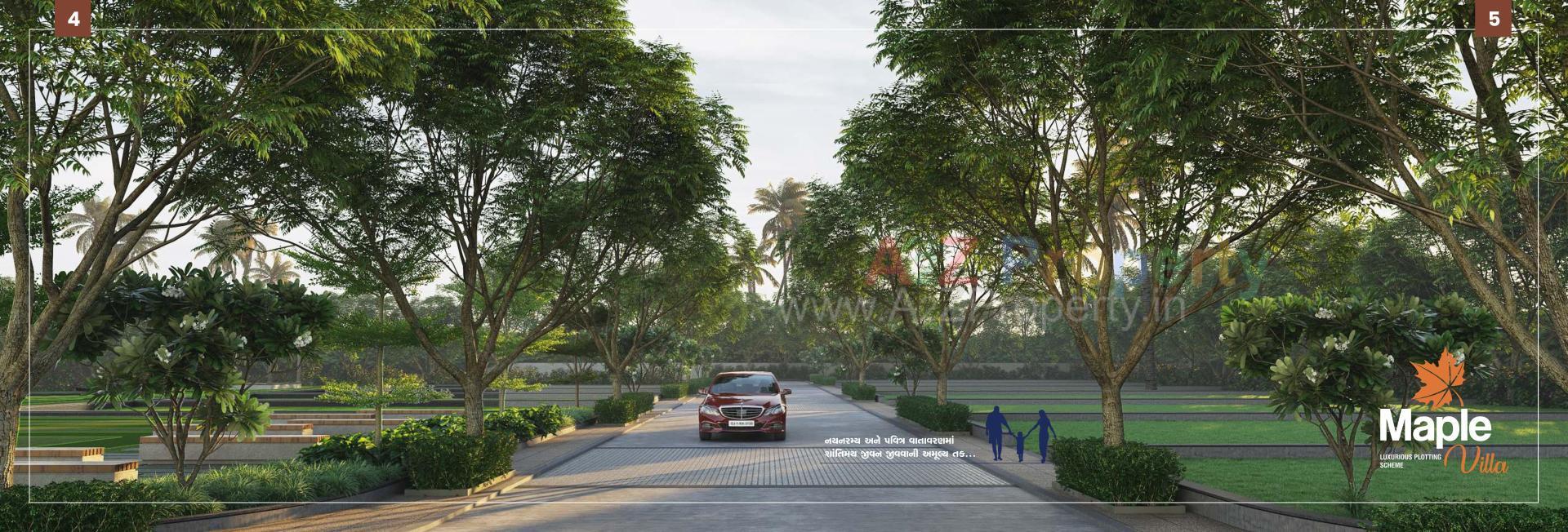 3D Elevation of real estate project Maple Villa located at Palanpur, Banaskantha, Gujarat