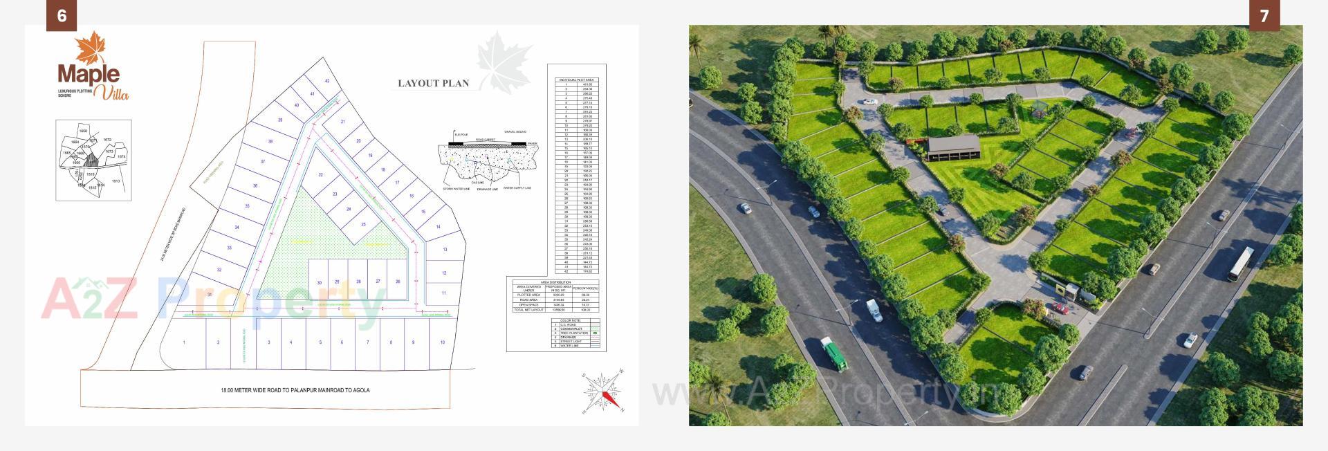 Layout of real estate project Maple Villa located at Palanpur, Banaskantha, Gujarat