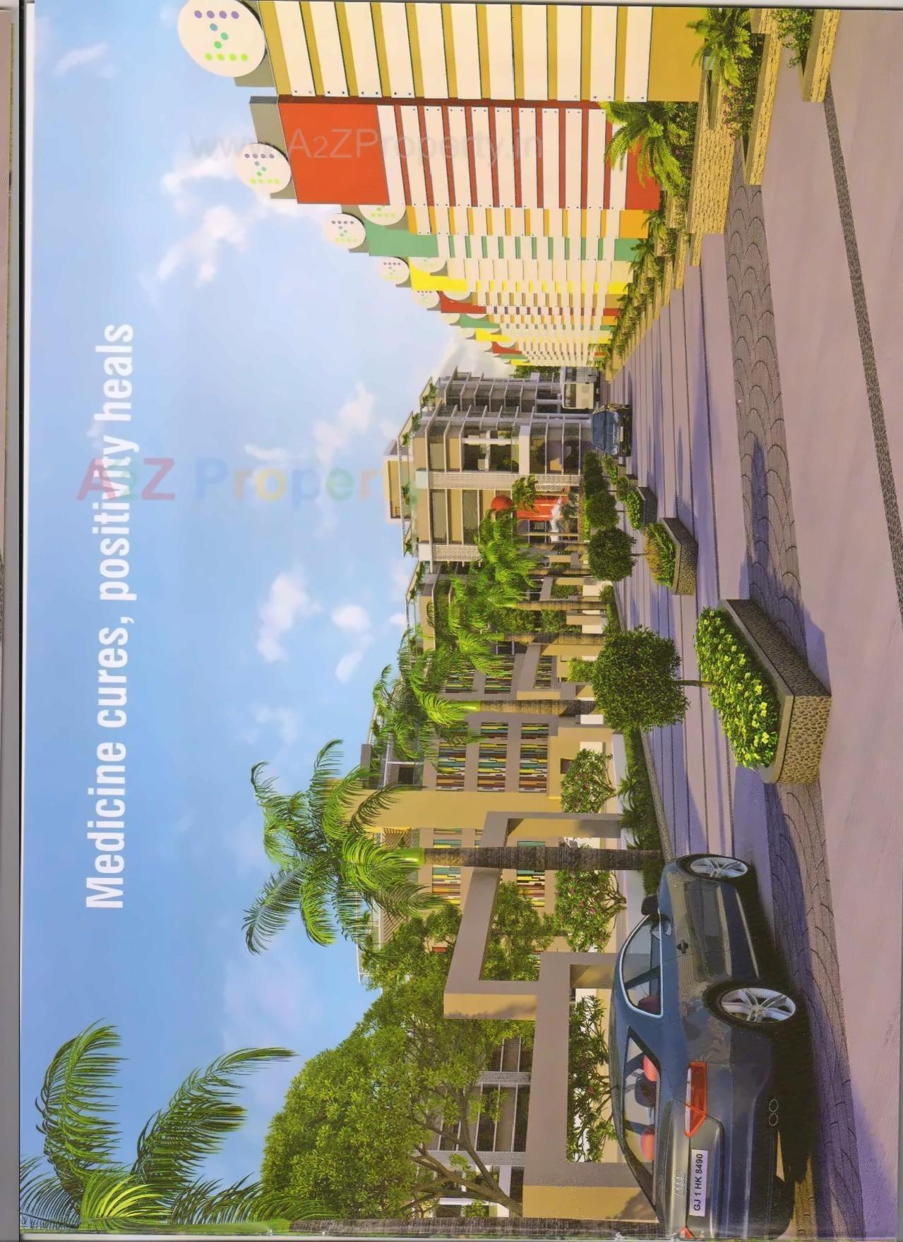 3D Elevation of real estate project Medipolis located at Palanpur, Banaskantha, Gujarat