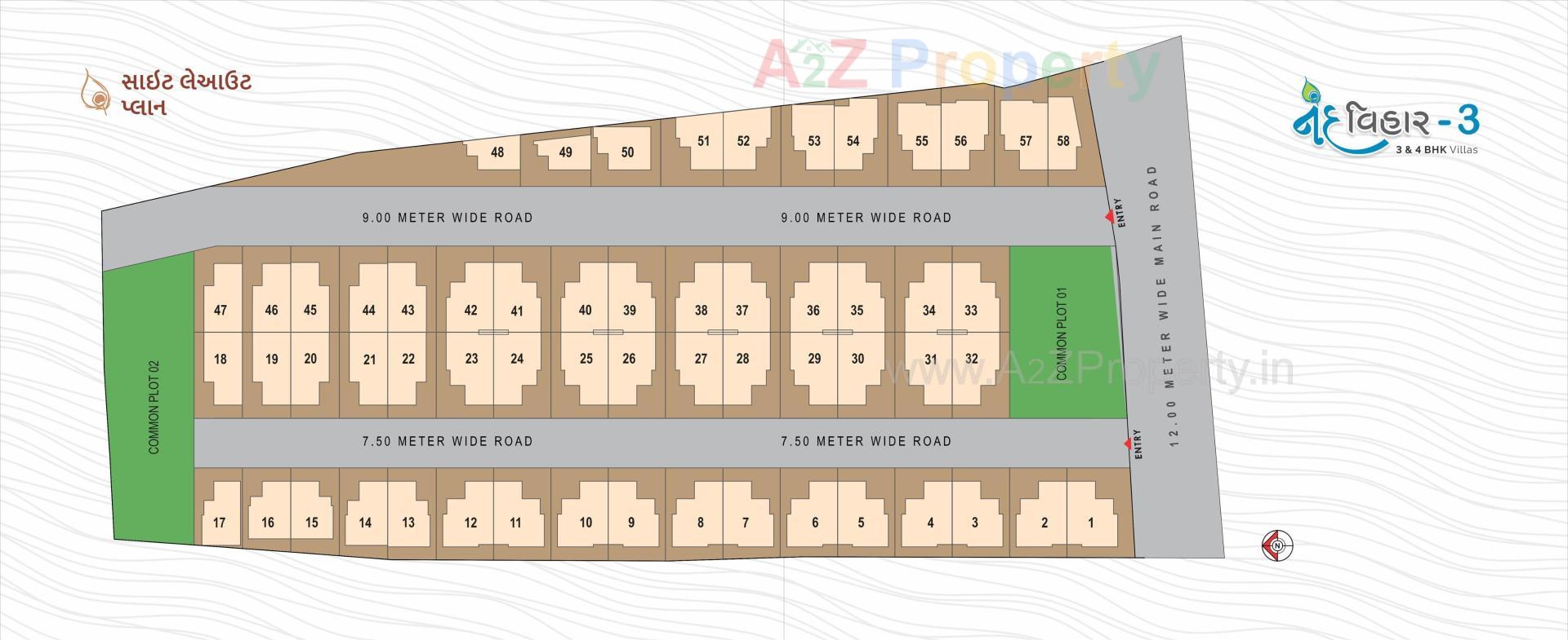Layout of real estate project Nand Vihar located at Palanpur, Banaskantha, Gujarat