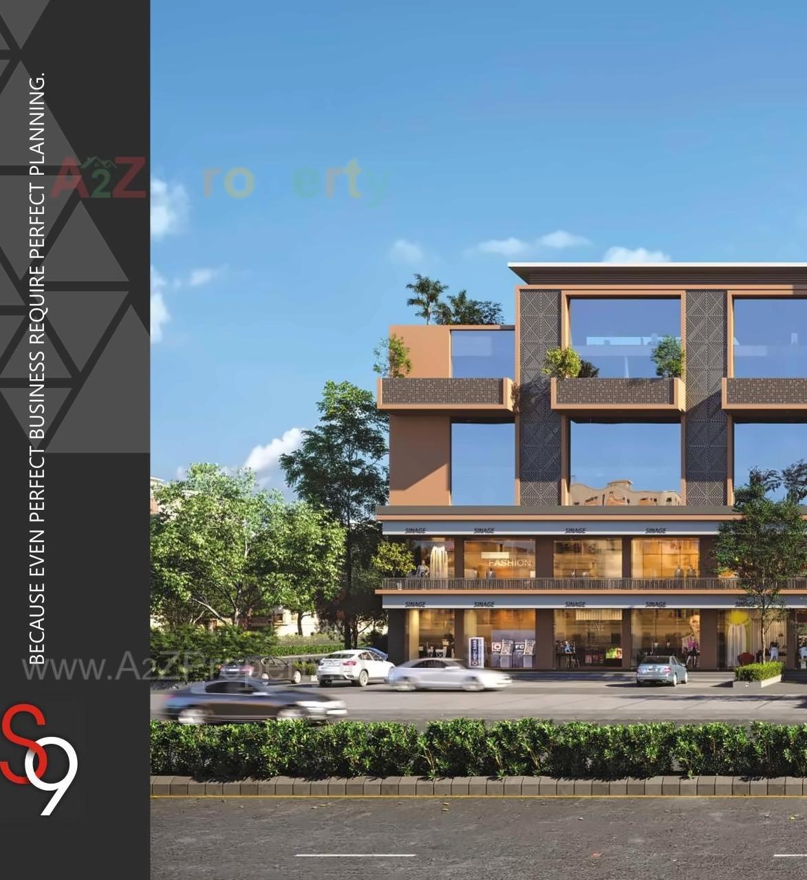 3D Elevation of real estate project S 9  Complex located at Palanpur, Banaskantha, Gujarat