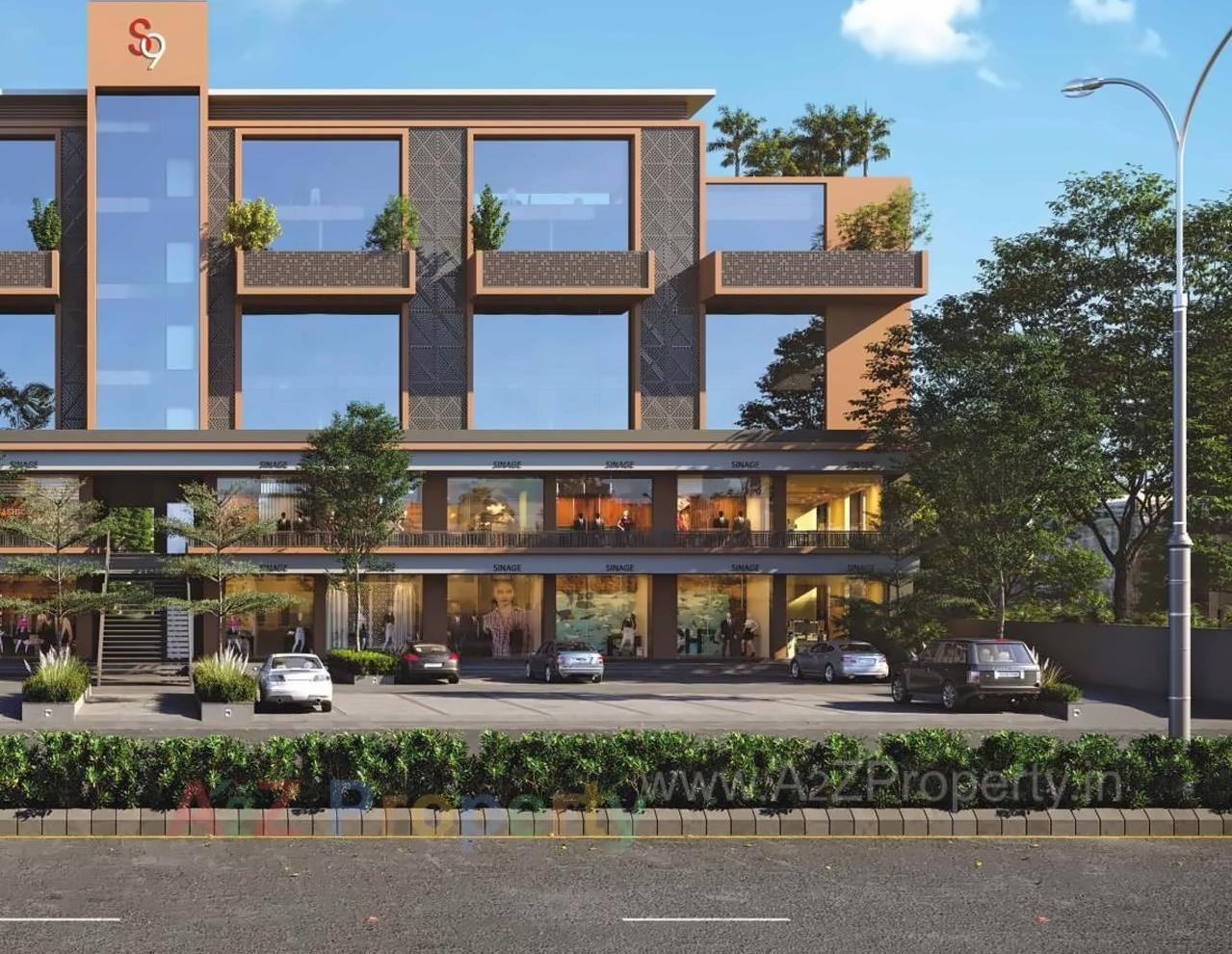 3D Elevation of real estate project S 9  Complex located at Palanpur, Banaskantha, Gujarat
