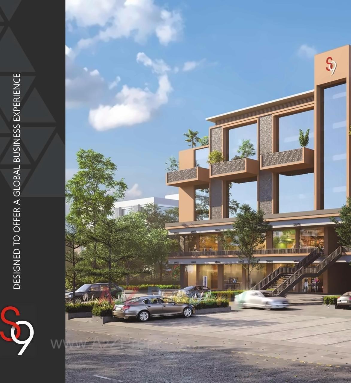 3D Elevation of real estate project S 9  Complex located at Palanpur, Banaskantha, Gujarat