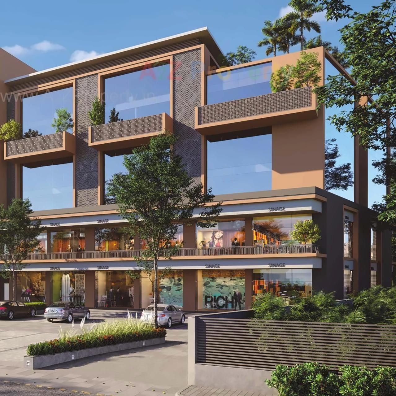 3D Elevation of real estate project S 9  Complex located at Palanpur, Banaskantha, Gujarat