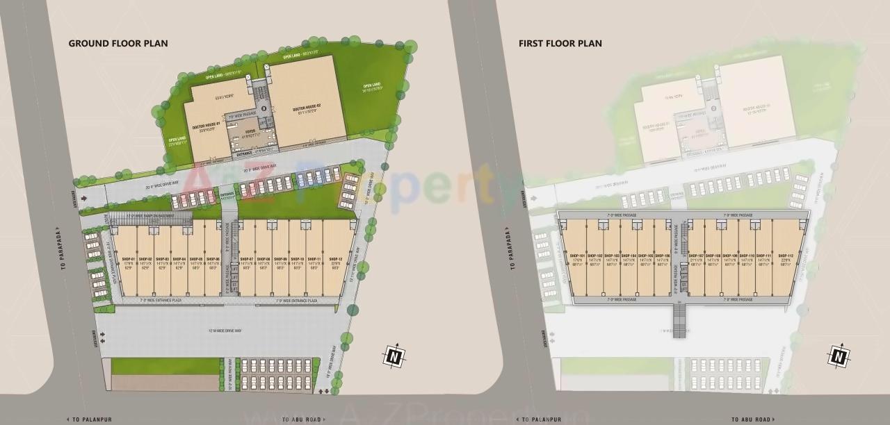 Layout of real estate project S 9  Complex located at Palanpur, Banaskantha, Gujarat