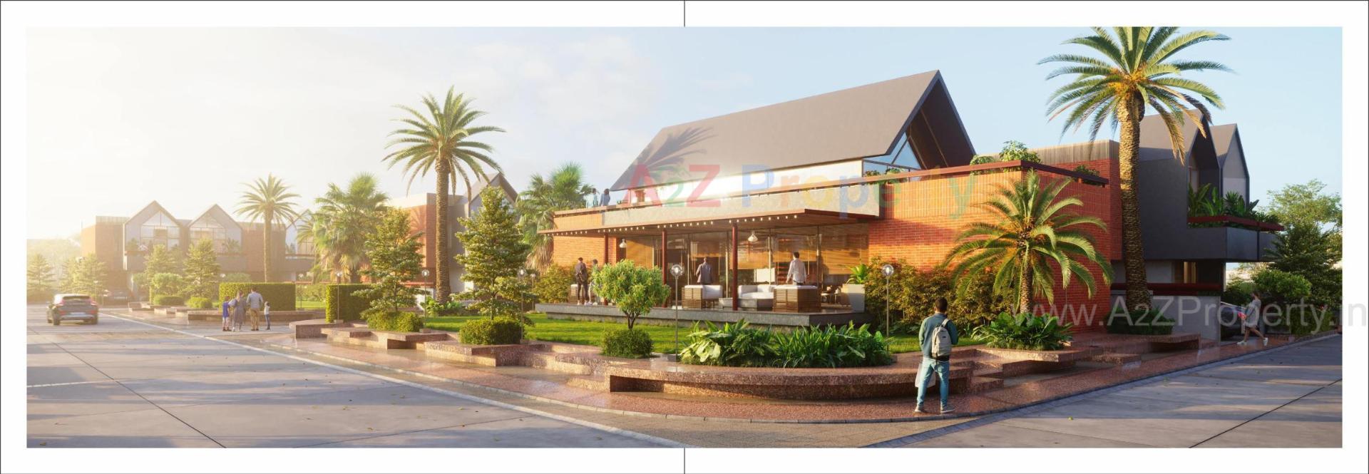 3D Elevation of real estate project S9 Bunglows located at Palanpur, Banaskantha, Gujarat