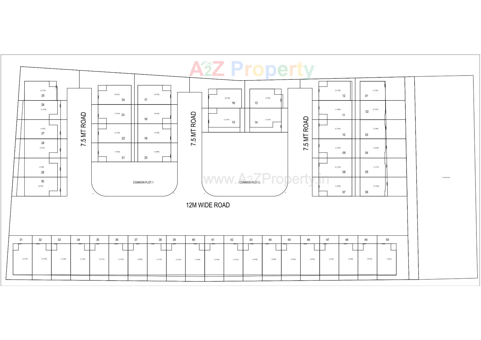 Layout of real estate project S9 Bunglows located at Palanpur, Banaskantha, Gujarat