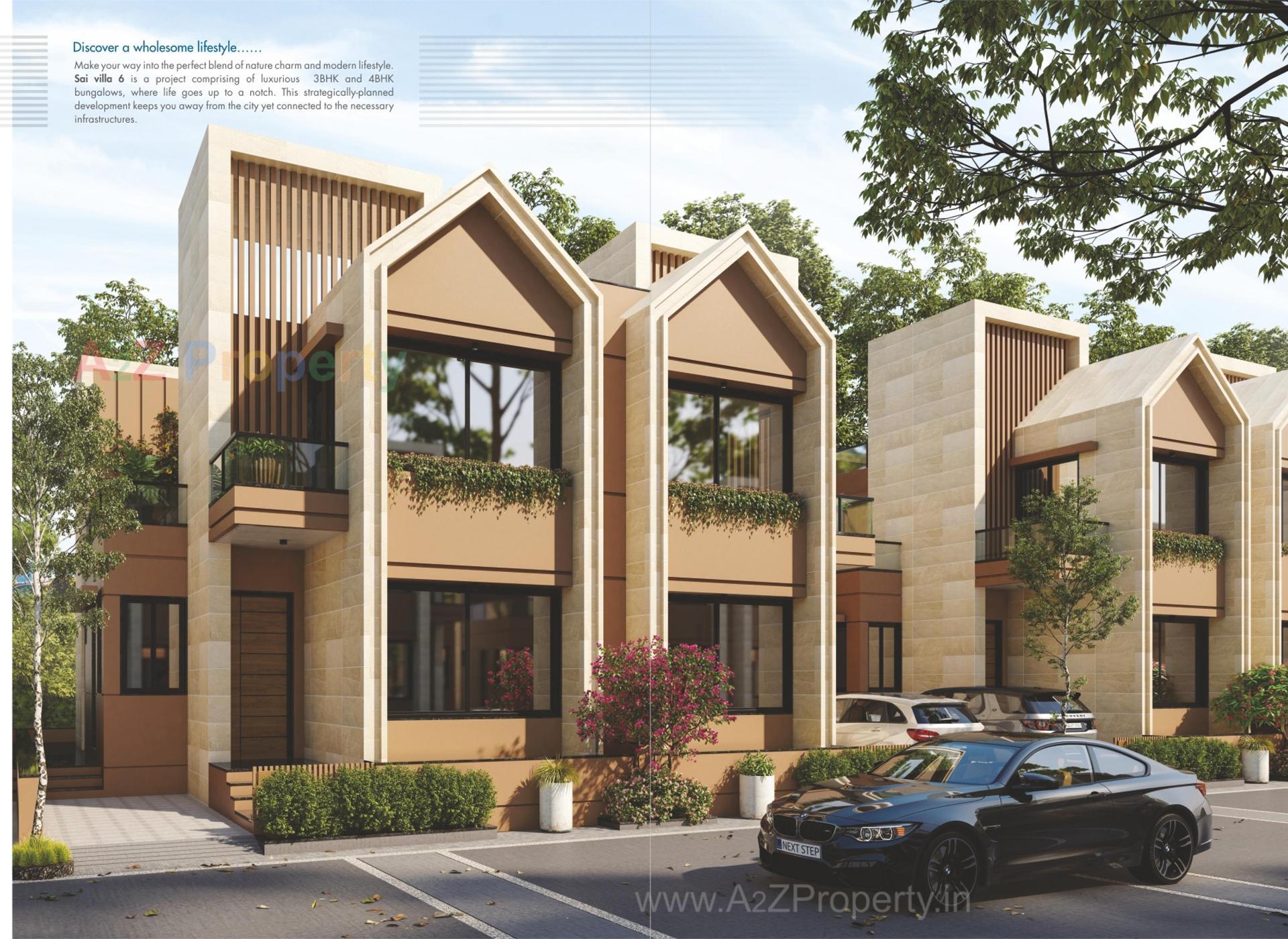 3D Elevation of real estate project Sai Villa located at Asbipura, Banaskantha, Gujarat