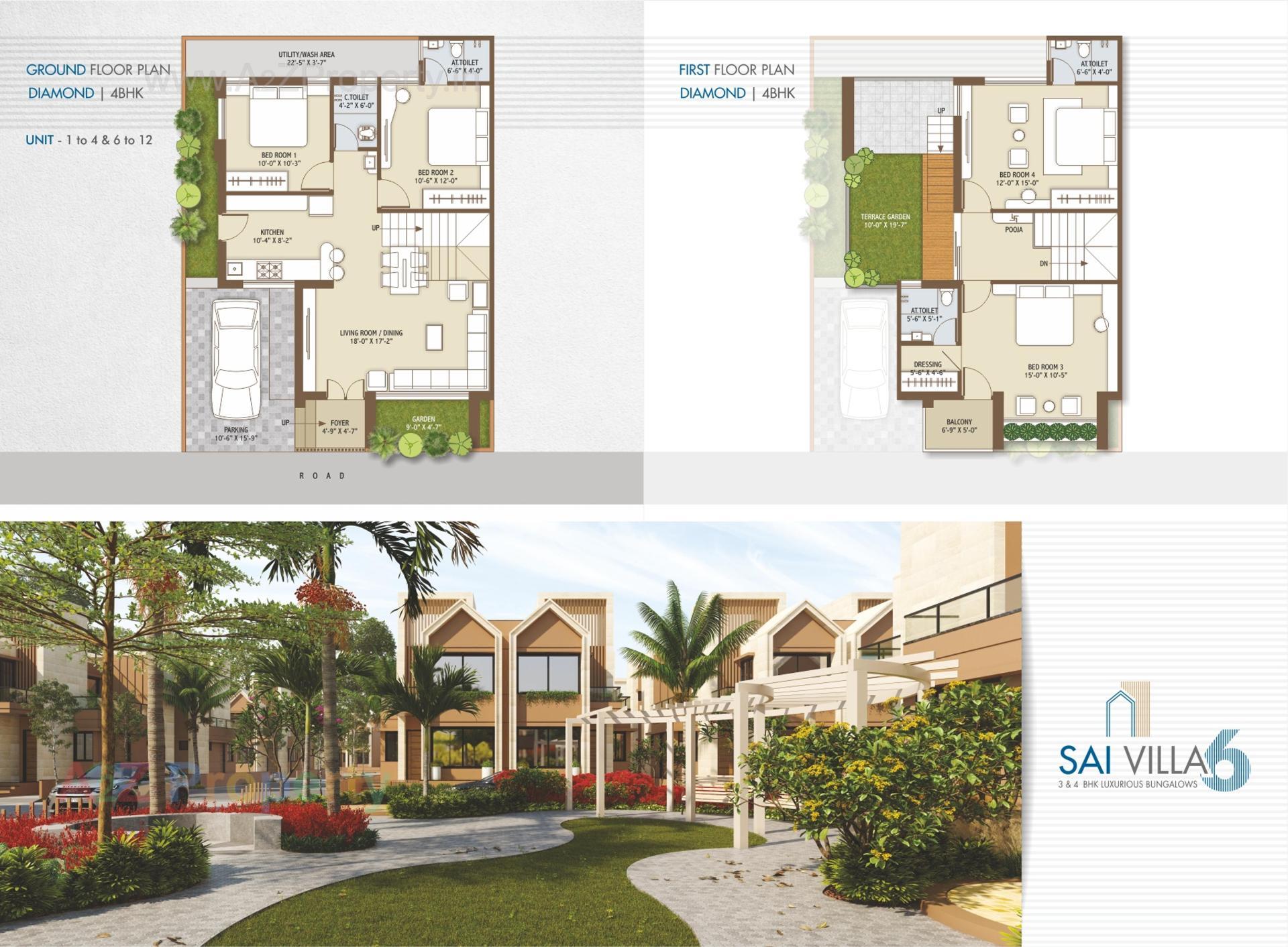 Layout of real estate project Sai Villa located at Asbipura, Banaskantha, Gujarat