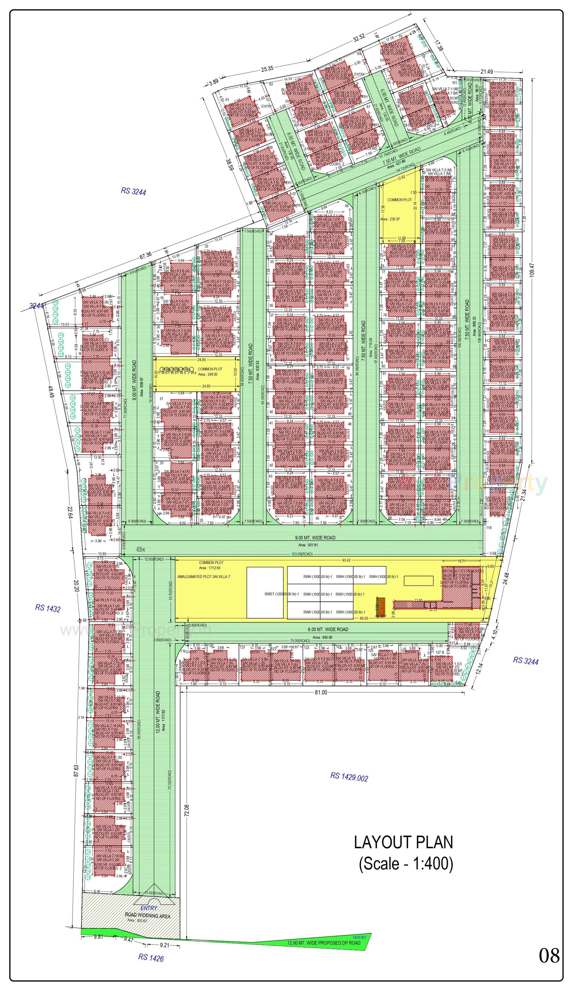 Layout of real estate project Sai Villa located at Palanpur, Banaskantha, Gujarat