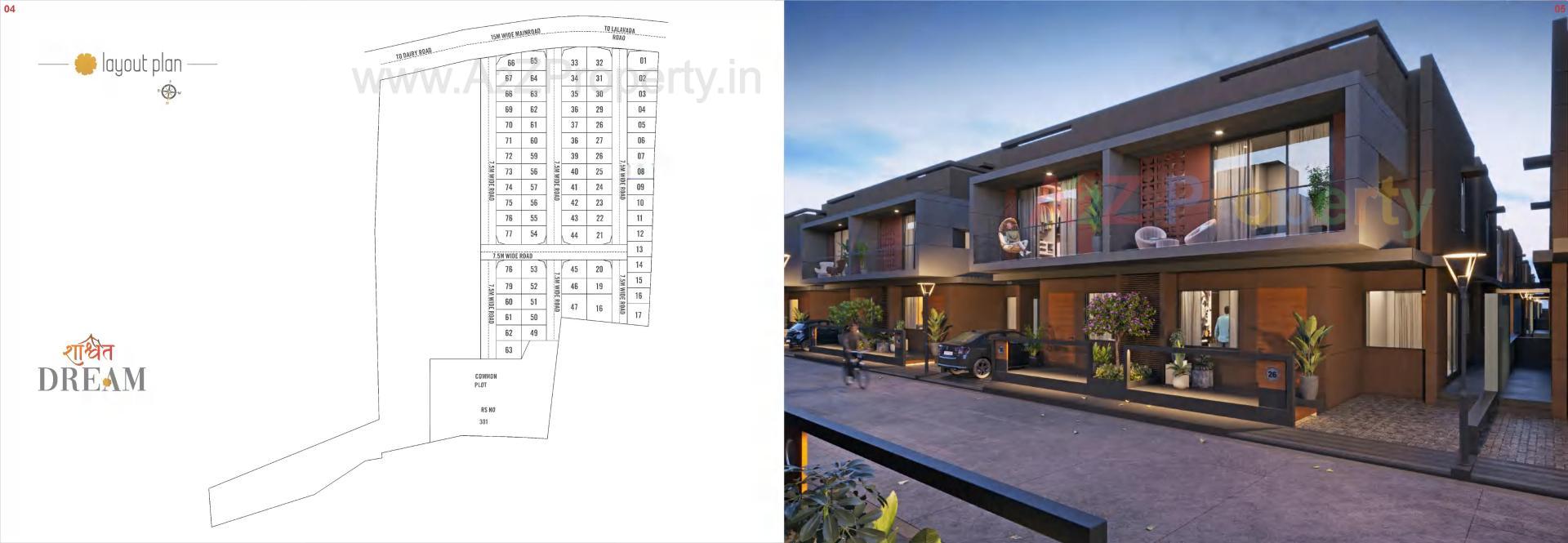 Layout of real estate project Shashwat Dream located at Palanpur, Banaskantha, Gujarat