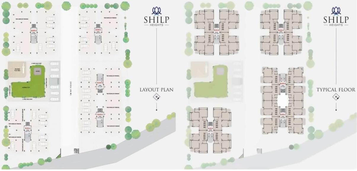 Layout of real estate project Shilp Heights located at Palanpur, Banaskantha, Gujarat
