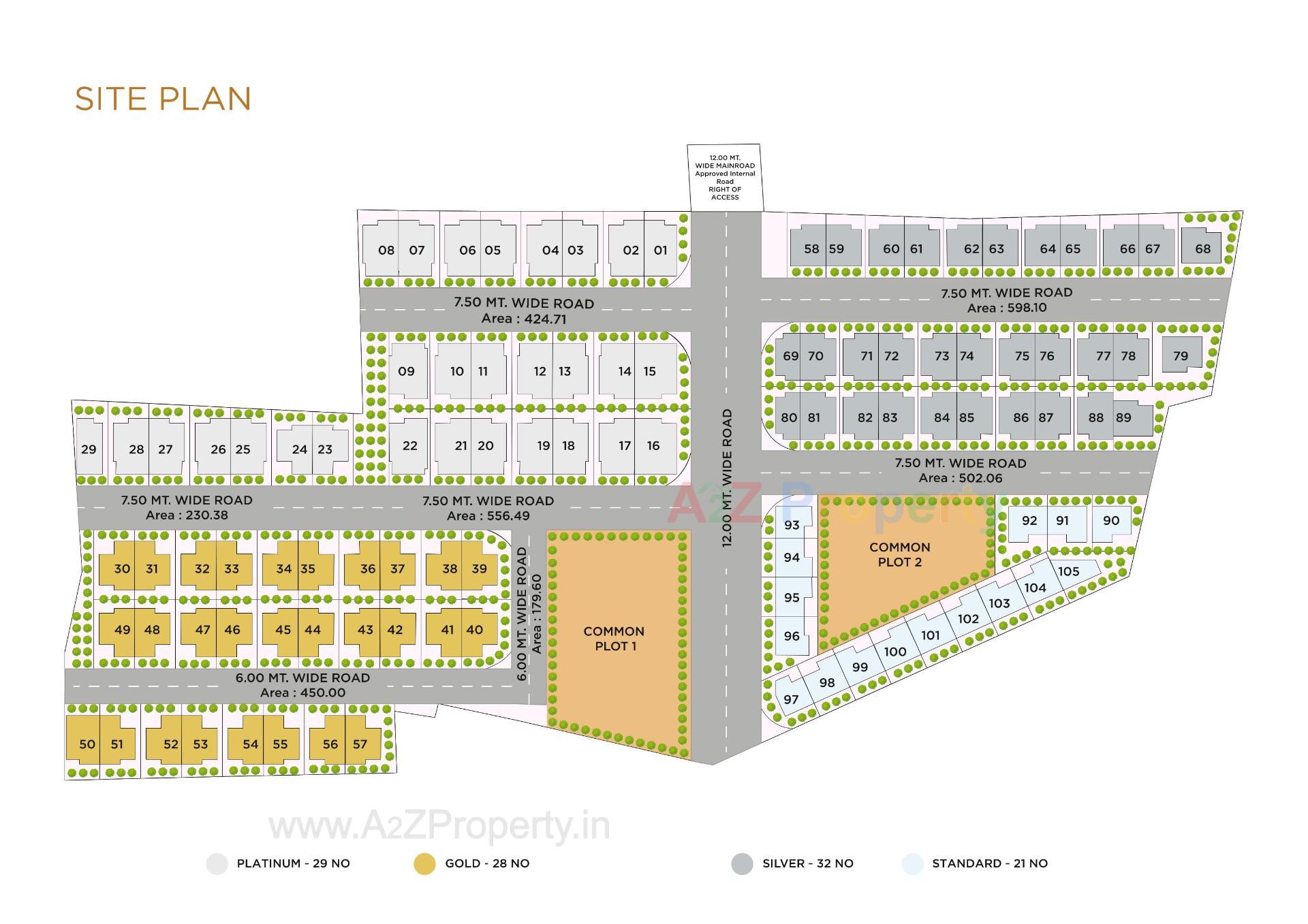 Layout of real estate project Shiv Ananta Bunglows located at Palanpur, Banaskantha, Gujarat