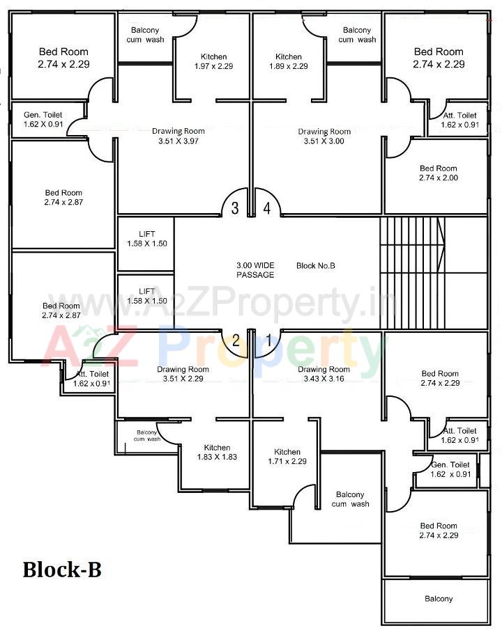 Layout of real estate project Shiv Appartments located at Palanpur, Banaskantha, Gujarat