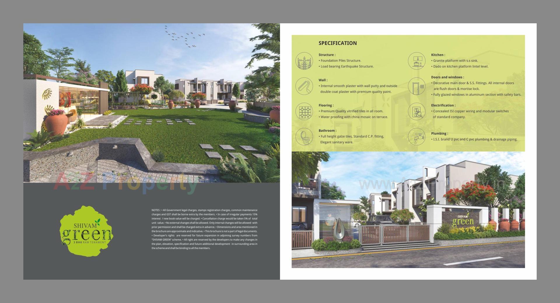 3D Elevation of real estate project Shivam Green located at Palanpur, Banaskantha, Gujarat