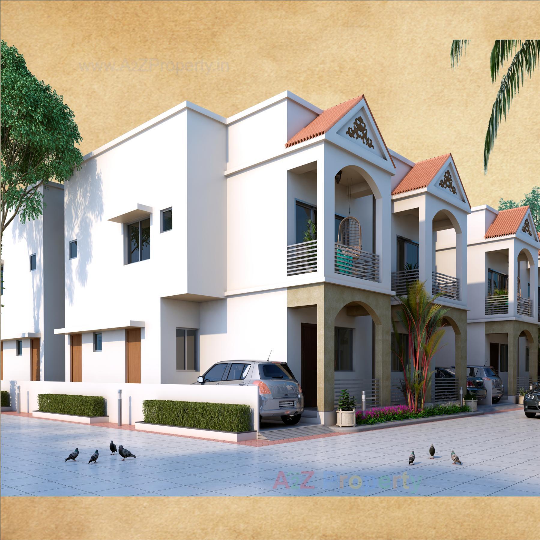 3D Elevation of real estate project Shukan Villa located at Palanpur, Banaskantha, Gujarat