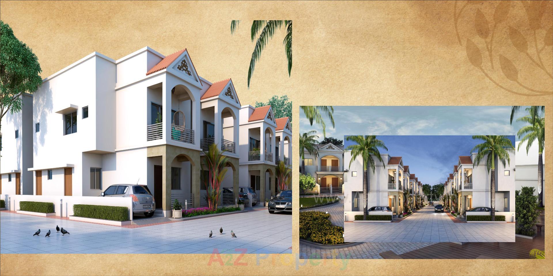 3D Elevation of real estate project Shukan Villa located at Palanpur, Banaskantha, Gujarat