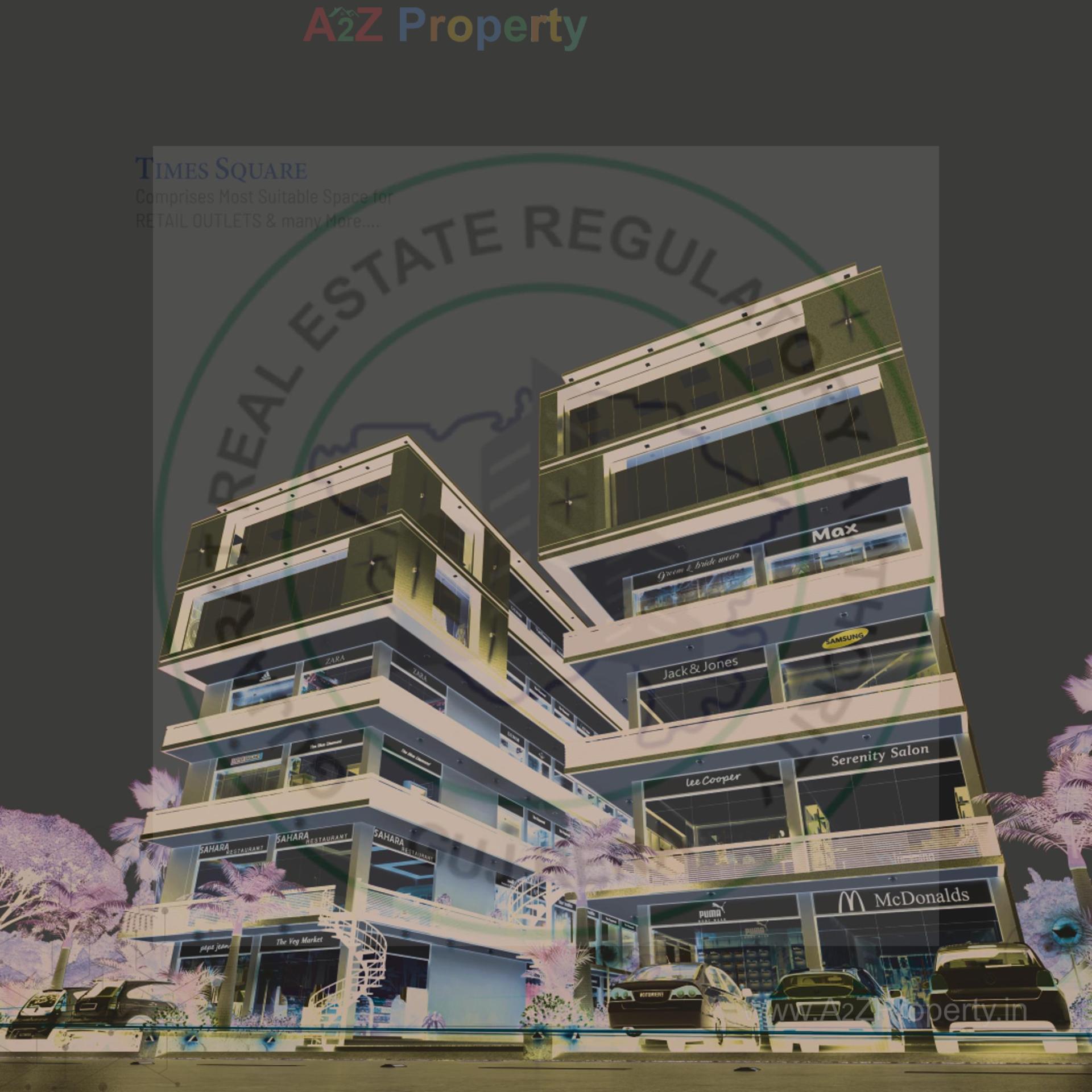3D Elevation of real estate project Times Square located at Palanpur, Banaskantha, Gujarat
