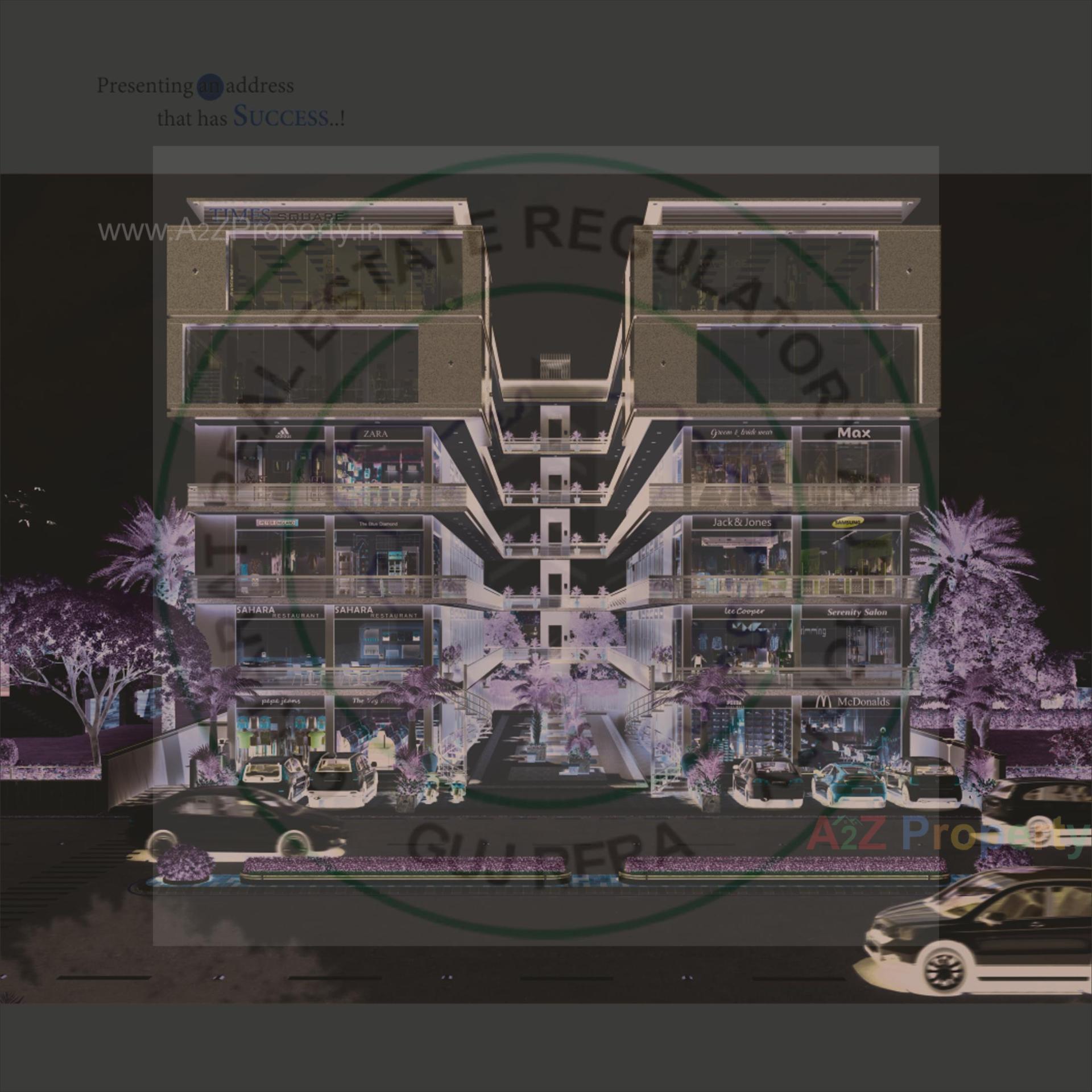 3D Elevation of real estate project Times Square located at Palanpur, Banaskantha, Gujarat
