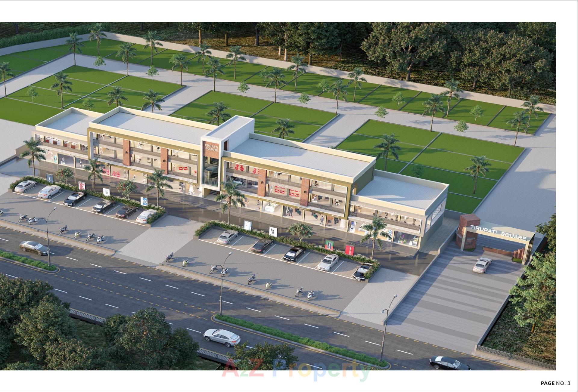 3D Elevation of real estate project Tirupati Square located at Palanpur, Banaskantha, Gujarat