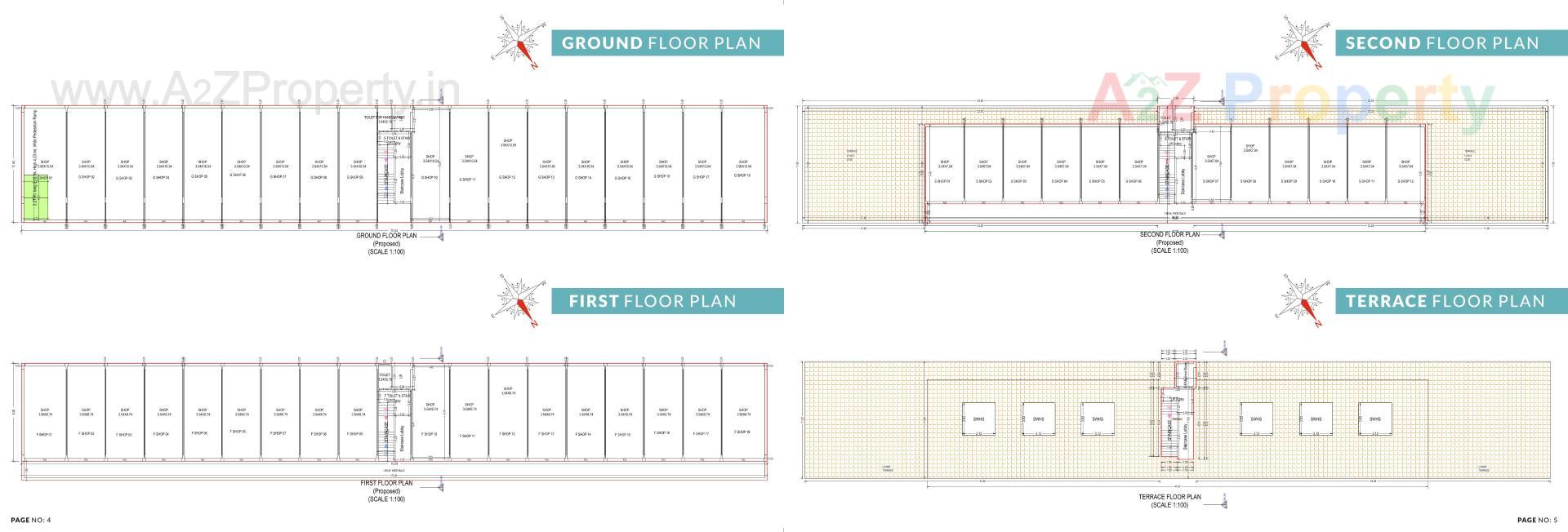 Layout of real estate project Tirupati Square located at Palanpur, Banaskantha, Gujarat