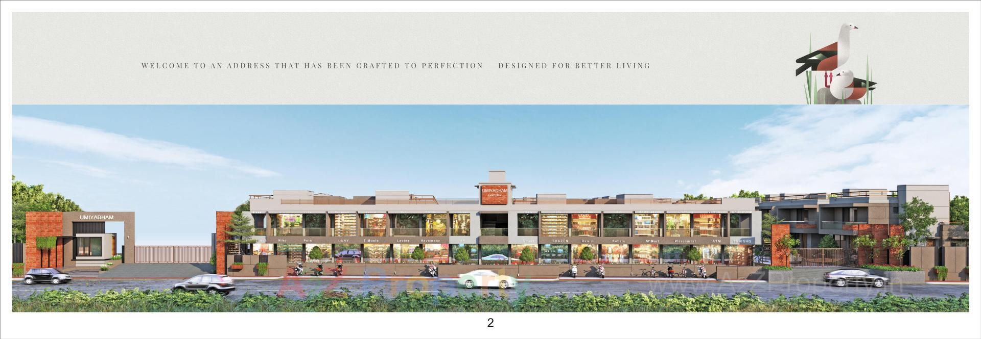 3D Elevation of real estate project Umiyadham located at Palanpur, Banaskantha, Gujarat