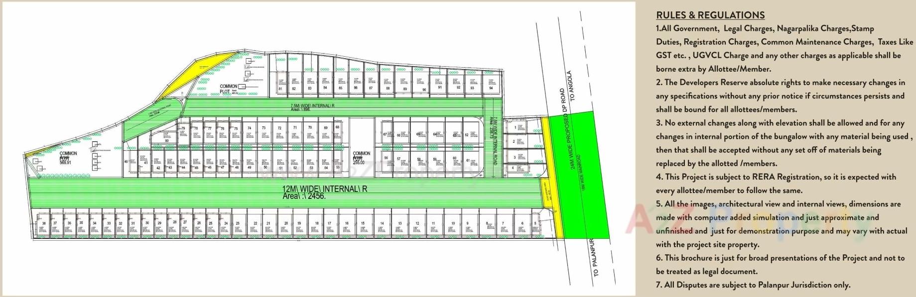 Layout of real estate project Vishwam located at Banaskantha, Banaskantha, Gujarat