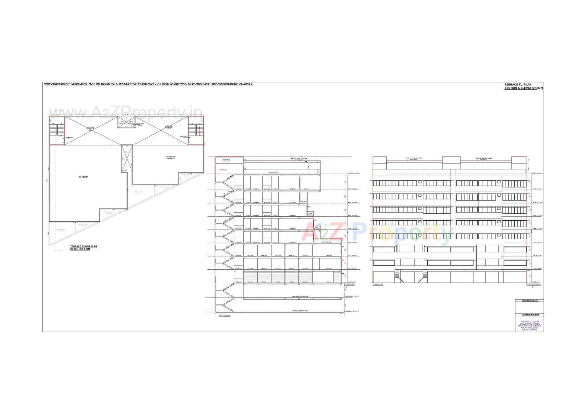 Layout of real estate project 7 X Empire located at Zadeshwar-tavra-main-road, Bharuch, Gujarat