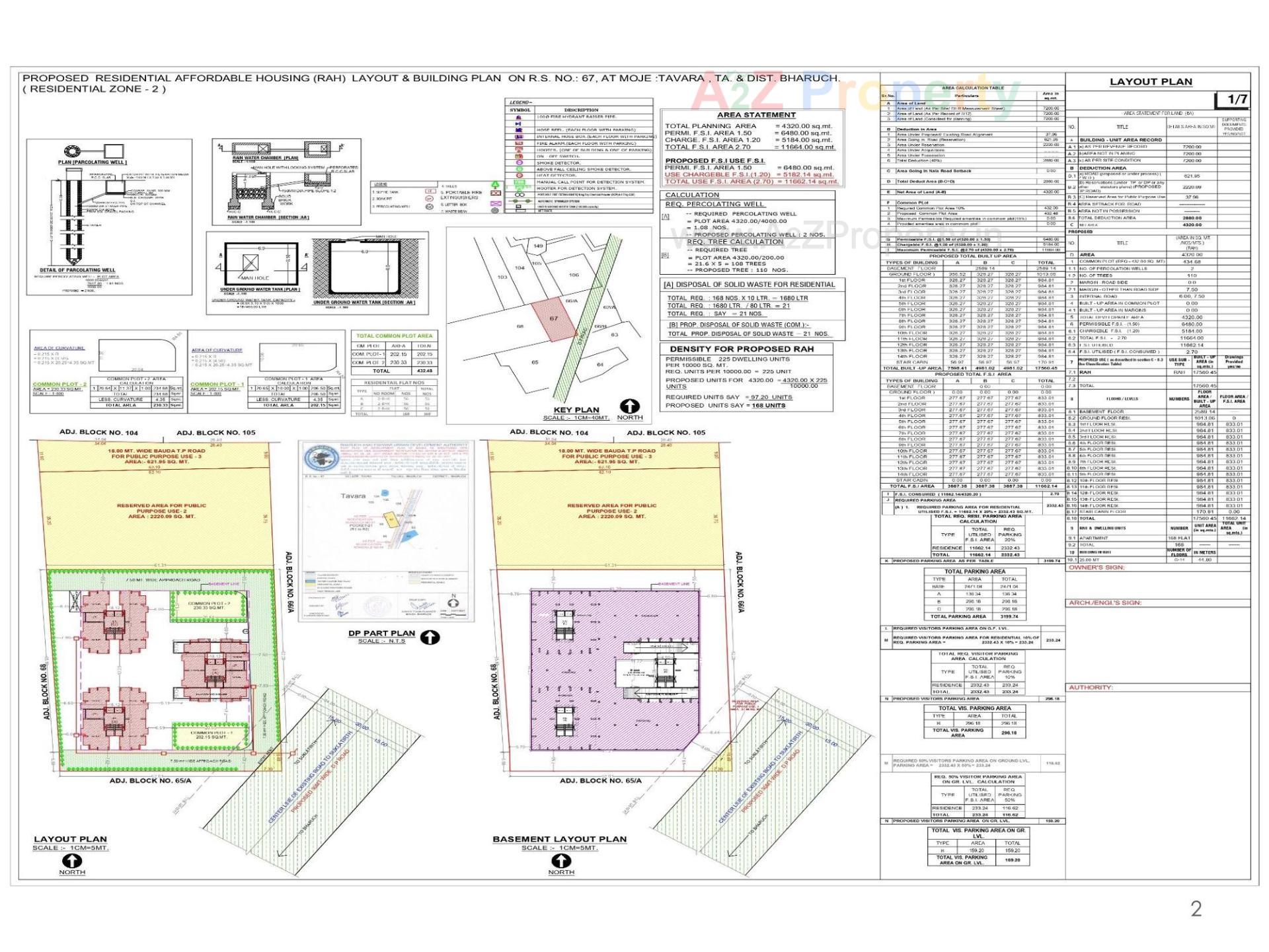 Layout of real estate project 7 X Homes located at Tavara, Bharuch, Gujarat