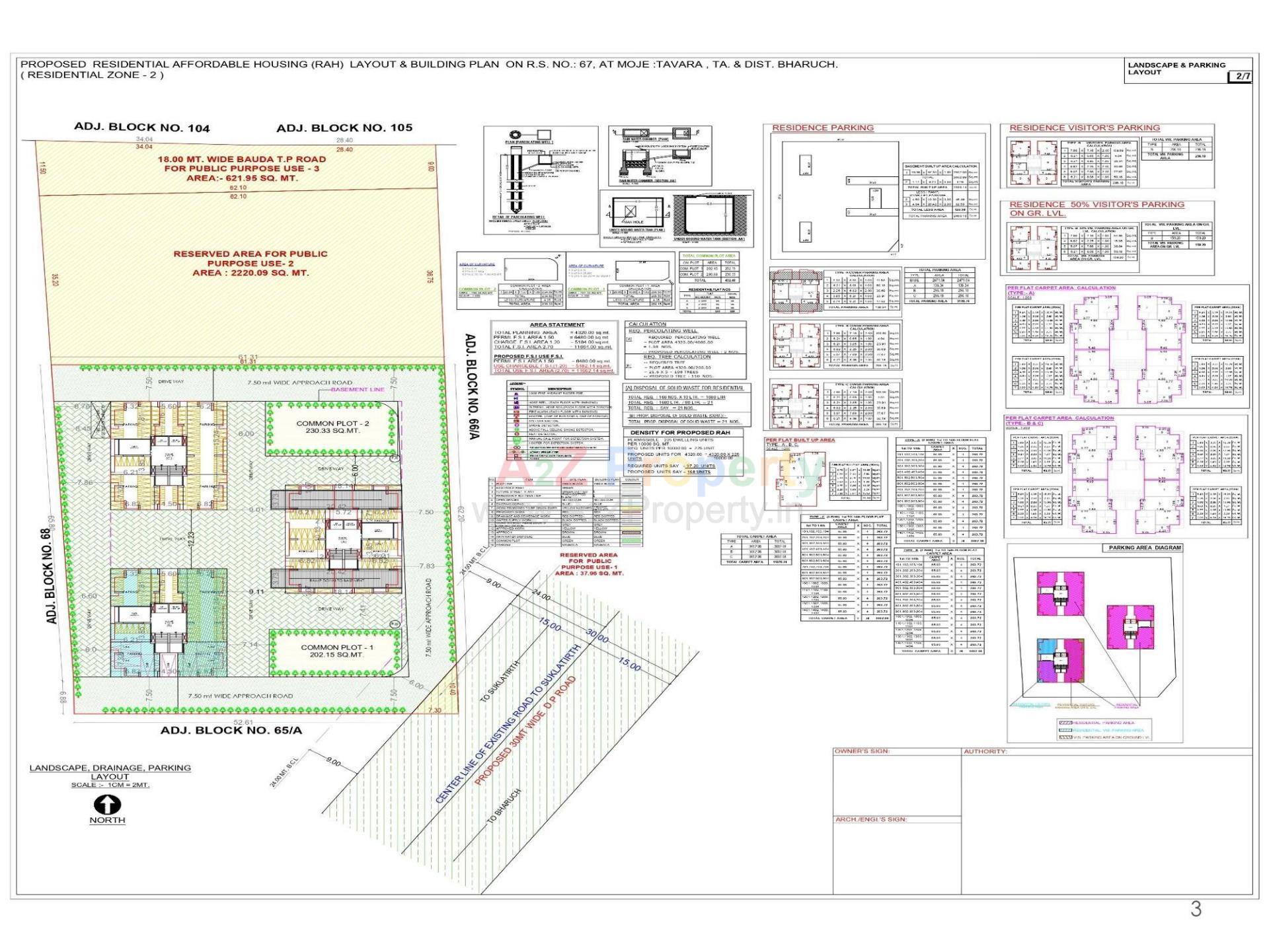 Layout of real estate project 7 X Homes located at Tavara, Bharuch, Gujarat