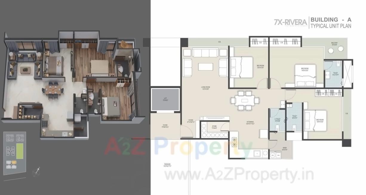 Layout of real estate project 7 X Rivera located at Tavra, Bharuch, Gujarat
