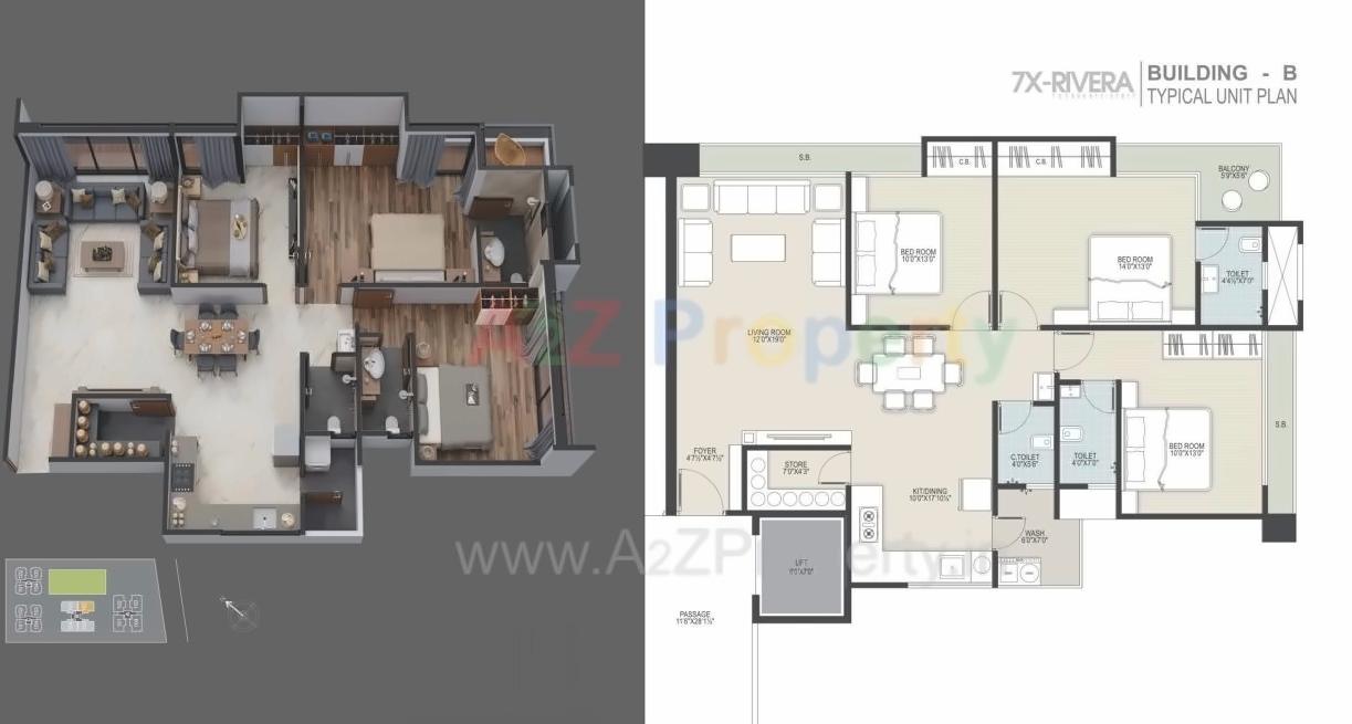Layout of real estate project 7 X Rivera located at Tavra, Bharuch, Gujarat