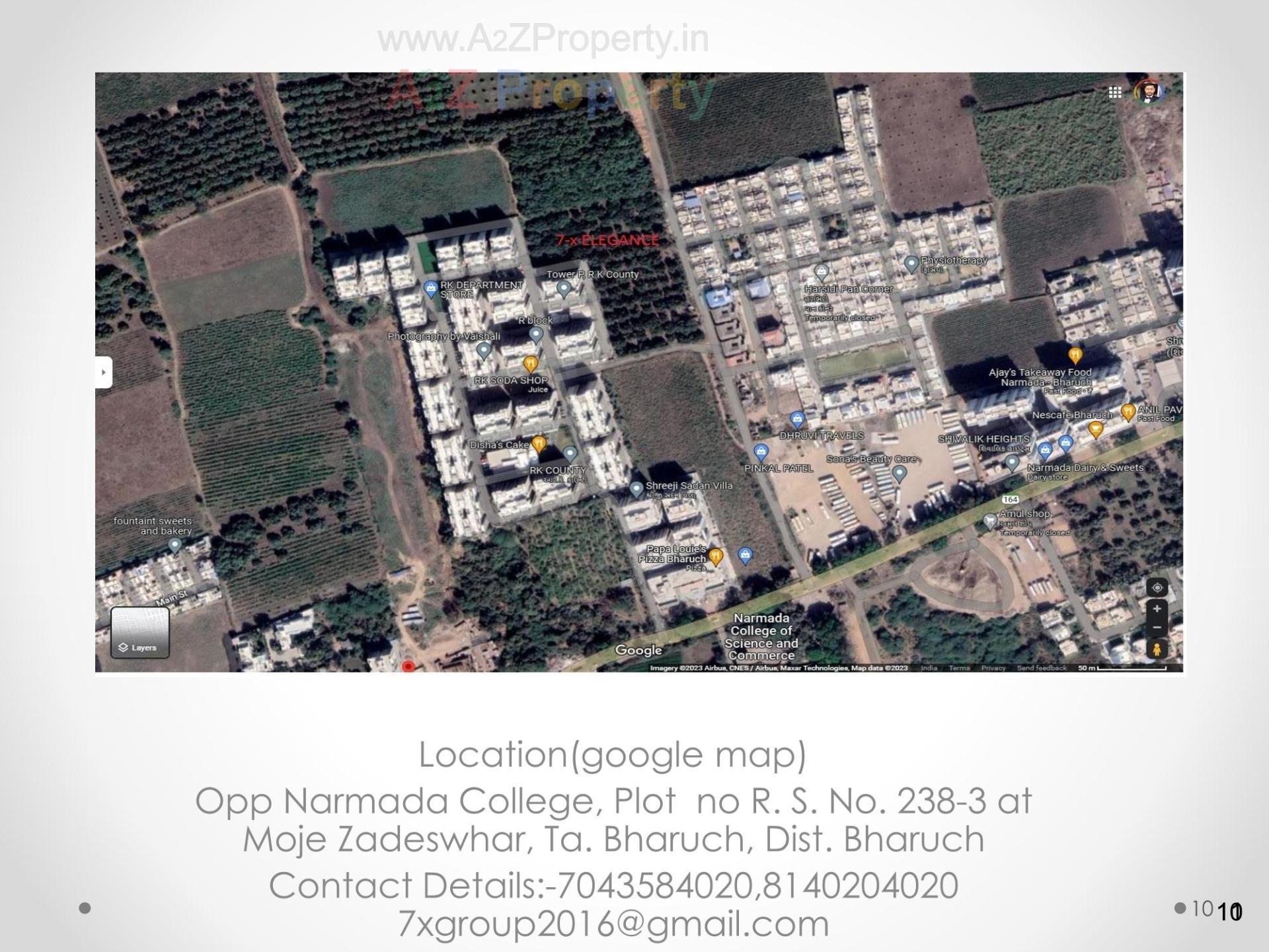 3D Elevation of real estate project 7x Elegance located at Zadeshwar, Bharuch, Gujarat