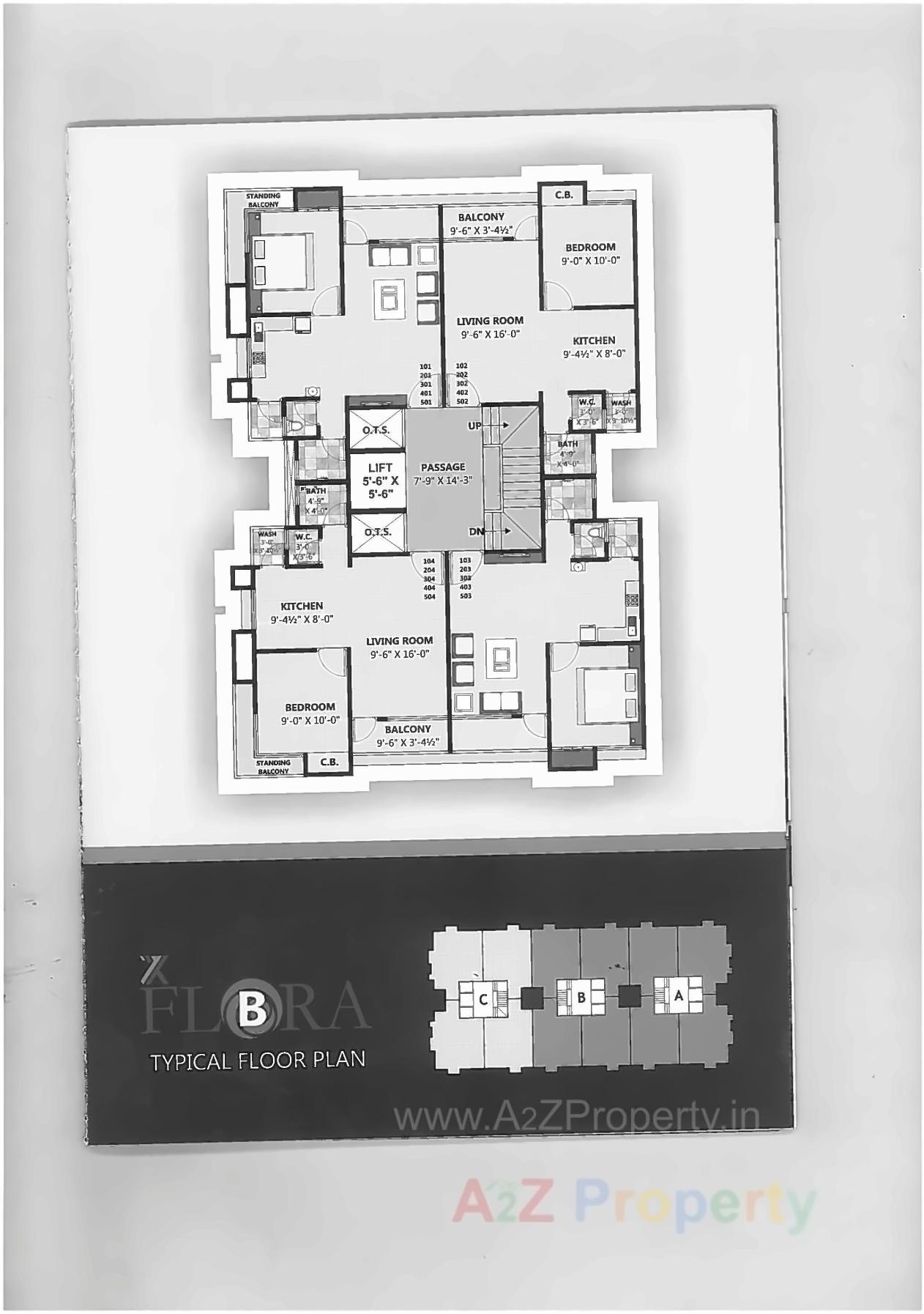 Layout of real estate project 7x Flora Residency located at Zadeshwar, Bharuch, Gujarat
