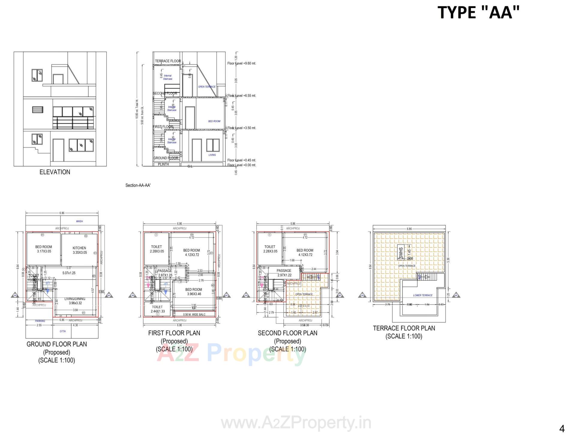 Layout of real estate project 7x Sparsh Villa located at Zadeshwar, Bharuch, Gujarat