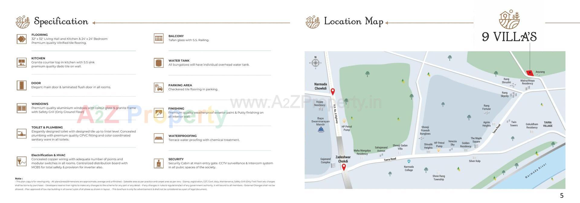  of real estate project 9 Villas located at Tavara, Bharuch, Gujarat