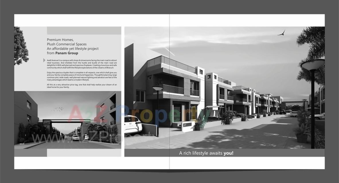 3D Elevation of real estate project Aadil Avenue located at Dahegam, Bharuch, Gujarat