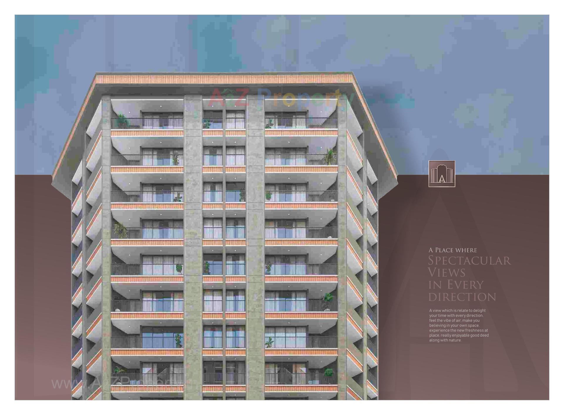 3D Elevation of real estate project Aarohi Heights located at Tavara, Bharuch, Gujarat