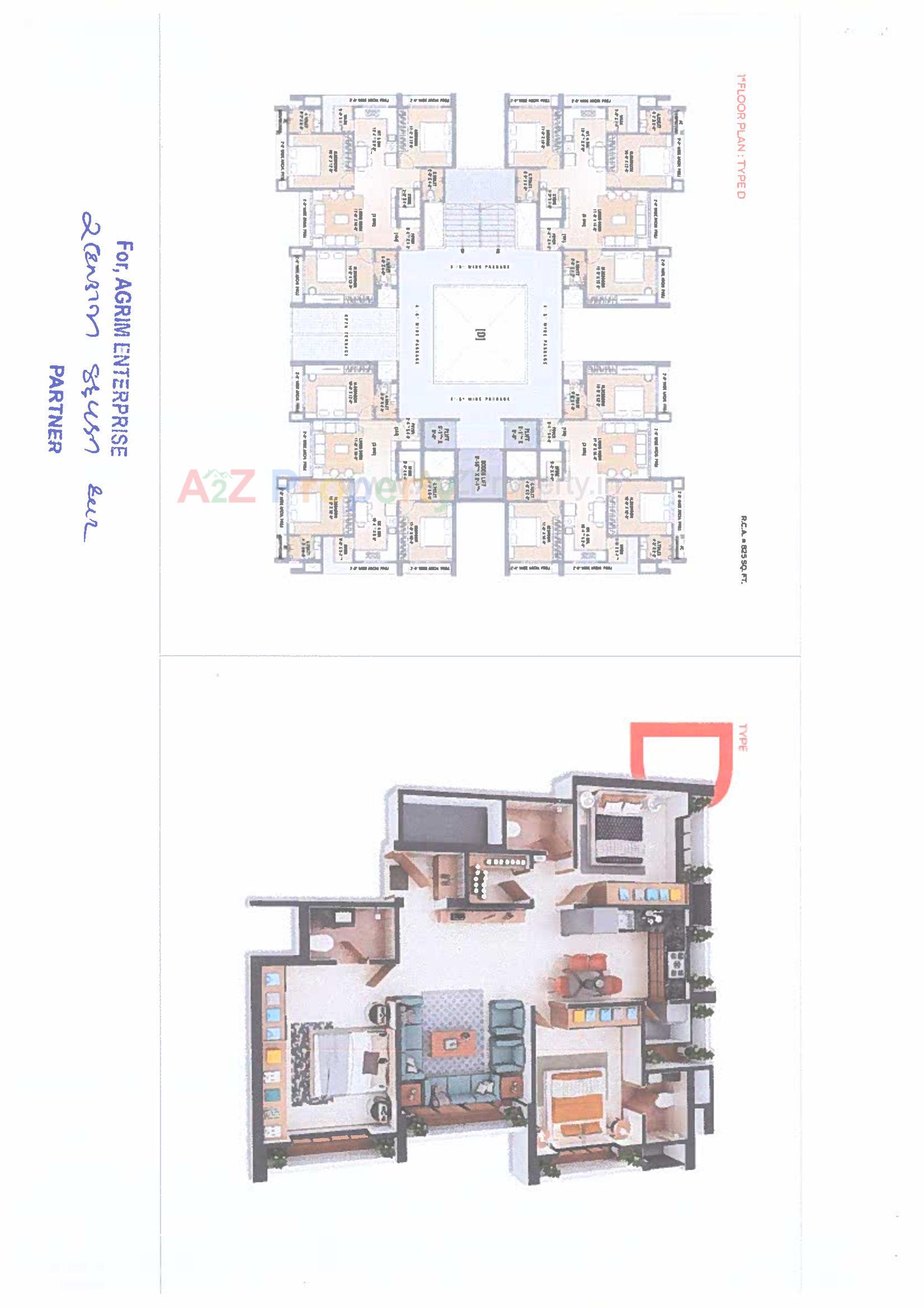 Layout of real estate project Agrim Heights located at Tavra, Bharuch, Gujarat